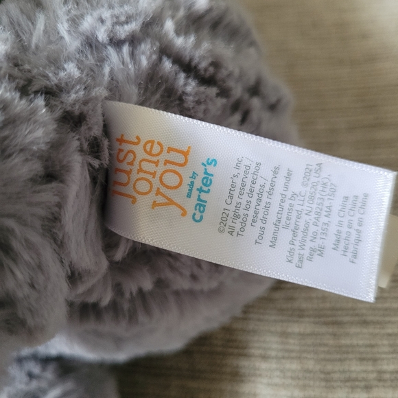 Carters Just One You Target Grey Shaggy Hippo Plush Stuffed Animal Baby Toy NWT - Picture 2 of 6